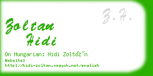 zoltan hidi business card